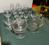 Collection of Glasses and Serving Pieces With Pineapple Stems