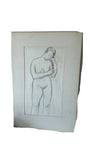 Emotional Nudist Drawing in Paper Display Frame