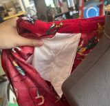 Red Button Down Cowboy Style Shirt With Shoulder Pads