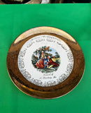 Vintage St. Petersburg Colonial Style Plate With a Gold Rim