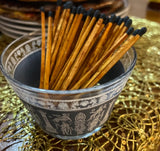 50 Matchsticks and Glass Bowl