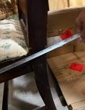Vintage Wooden Chair With Blue Flower Accents