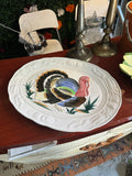 Large Ceramic Hand Painted Turkey Thanksgiving Tray