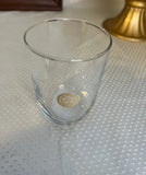 Simple Crystal Glass Cup With Floral Etched Details, Made in Turkey