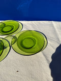 Collection of Green Glass Dishes