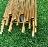 Gold Metal Connected Tube Style Wall Sconces