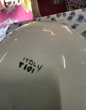 Vintage Ceramic Italian Cherry Dish With Handle and Gold Rim