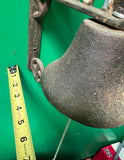 Vintage Iron Wall Hanging Dinner Bell With Deer Figures
