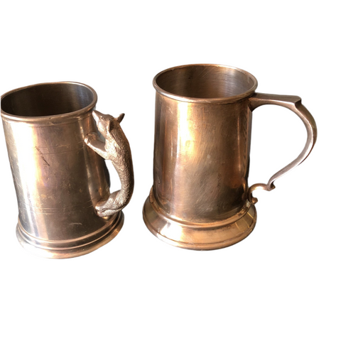 Sheffield English Pair of Steins - Pair of 2 (Fox handle) - FREE SHIPPING!