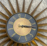 1950s Elgin Starburst/Sunburst Brass Wall Clock
