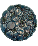 Vintage Bright Peacock, Blue Relief Plate
