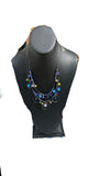 Silver Hoops and Beaded Necklace