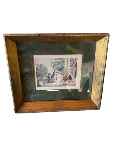 Small French Framed Print, in Nicolas Lancret Style