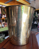1970s Brass Vintage Minimalist Wastebasket