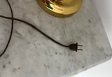 1970s Brass Tulip Style Lamp With Glass Shade