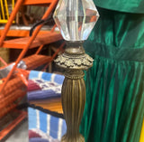 Brass Decorative Floor Lamp With Plastic Diamond Details
