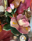 Italian Capodimonte Floral Ceramic Decor Piece
