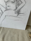 Charcoal Nudist Drawing With Shading