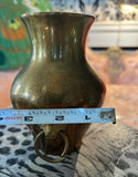 Small Brass Vase With Lion Head Details