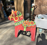 Jumbo Swedish Horse Nordic Hand Painted Sculpture