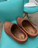 Pair of Wooden Hand Carved Clogs