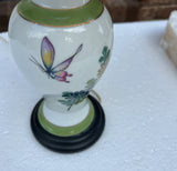 Small Ceramic Lamp With Butterfly Details