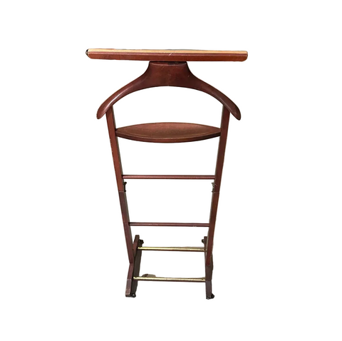 1970s Wooden Valet on Wheels