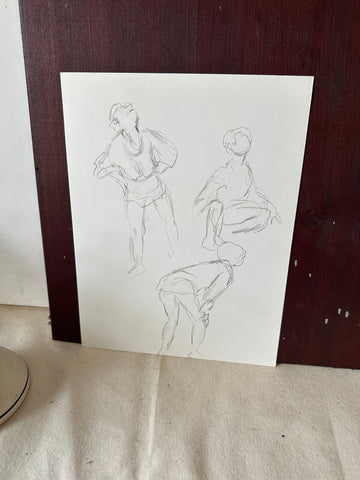 Abstract Drawing of Posed Models