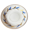 Small 1970s Blue and Gold Rimmed Ceramic Saucer