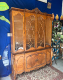Large Wooden Mid-Century Modern China Cabinet