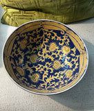 Large Ceramic Peacock Design Decorative Bowl
