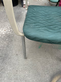 Collection of Green Padded Office Chairs- Set of 5