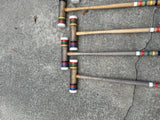 Vintage Collection of Croquet Mallets and Grass Hoops- Set of 14
