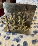 Do It Now Vintage Brass Paper Organizer