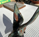 Pair of Ceramic Painted Eagle Figurines