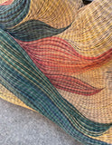 Oversized Sally Bright Wicker Wave Design Art