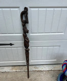Vintage Hand Carved Figurative African Sculptural Walking Stick