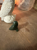 Pair of Ceramic and Stone Owl Figurines