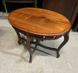 Wooden Table With Removable Glass Table Top