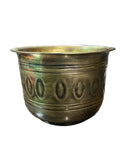 Small Brass Bowl With Oval Etched Accents