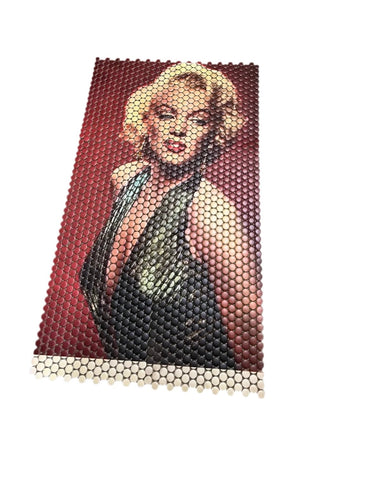 Vintage Marilyn Monroe Maroon Tile Art