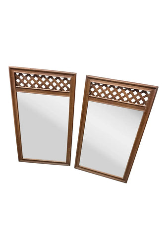 Pair of Wooden Mirrors