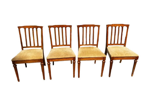 Fluted Neoclassical Design Dining Chairs Entertaining Style- Set of 4