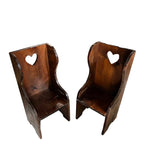 Pair of Country Core Heart Shaped Children’s Chairs