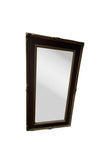 Large Mid Century Modern Wall Mirror With Gold Accents