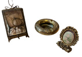 Instant Collection of Brass Pieces- Display Box, Ashtray, Frame