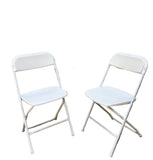 Rent Only- Folding White Chair Collection, Atlanta Area 40 Chairs Available
