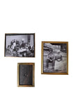 Trio of Simple Black and White Photos and Gold Frames
