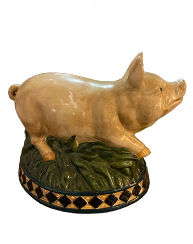 Ceramic Rustic Style Pig Decorative Piece