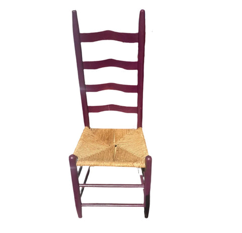 Purple Wooden Ladder Back Chair